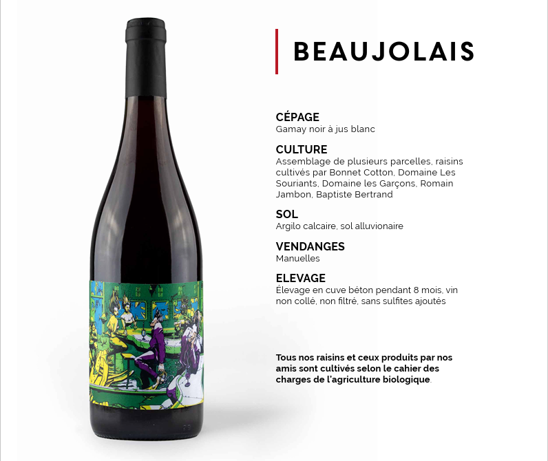 Domaine Bonnet Cotton (France - Beaujolais) – Beaujolais « Bas les Masques » 2022    !-20%!