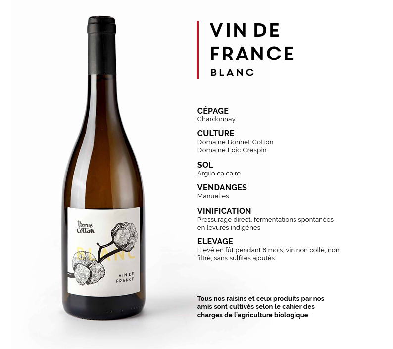 Marine Bonnet & Pierre Cotton (France – Beaujolais) – Blanc Chardonnay 2023